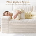thumbnail image 4 of HipyMo 134" U-Shaped Cloud Sofa, Compression Boneless Sectional Sofa Couch for Guest Room Living Room, No Assembly, Beige, 4 of 8