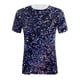 thumbnail image 3 of Gibobby Casual Playera de Manga Corta para Mujer Camiseta informal holgada manga corta con cuello redondo y estampado informal verano para mujer(Azul oscuro,G), 3 of 4