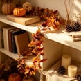 thumbnail image 6 of Artificial Maple Leaves Pumpkins Sunflowers and Vines Garland Flexible Reusable 69 Inch for Thanksgiving Home Decor, 6 of 6
