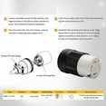 thumbnail image 5 of Enchufe/Conector de Bloqueo de 30 A para Generador, NEMA L14-30P y L14-30C, 125/250 V, 3 , 4 Cables, Conexión A , Reemplazo Eléctrico., 5 of 5