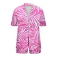thumbnail image 4 of Gamivast Vacation Outfits for Women 2 Piece Tropical Leaf Print Kimono & Shorts Summer Sets Boho Open Front Cardigan Cover Up Beach Wear Suits, 4 of 5