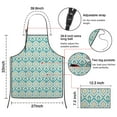 thumbnail image 3 of Blue Pioneer Flower Pattern Apron-Garden Aprons for Women with Pockets-Cotton Linen Waterproof Kitchen Cooking Gardening Aprons Adjustable for Kitchen,Cooking,BBQ and Salon 33x27 Inch, 3 of 7