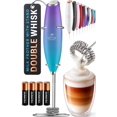 thumbnail image 1 of Espumador de Leche Zulay Kitchen Doble Batidor Morado y Turquesa, 1 of 8