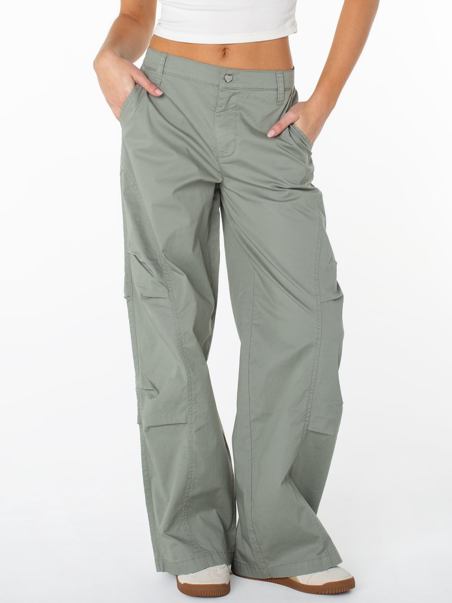 Celebrity Pink Women's and Women's Plus Wide Leg Cargo Pants, Sizes XS-4X