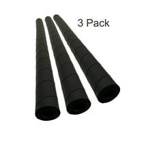 SnakeWrap Heavy Duty – 3 Pack Multi-Purpose Foam Rubber Cushioning for High Wear, High Impact Use. No Adhesive or Glue Required Black/Dk. Grey