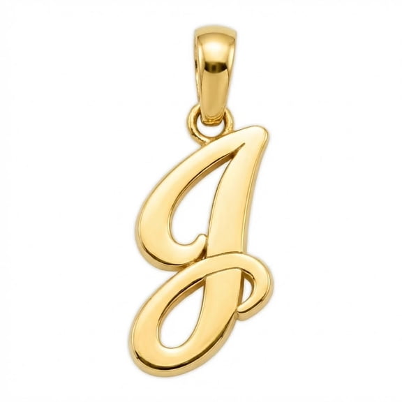 Charm America - Gold Initial Letter "J" Charm - 14 Karat Solid Gold