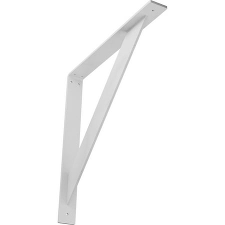

Ekena Millwork 2 W x 18 D x 18 H Traditional Steel Bracket Hammered White