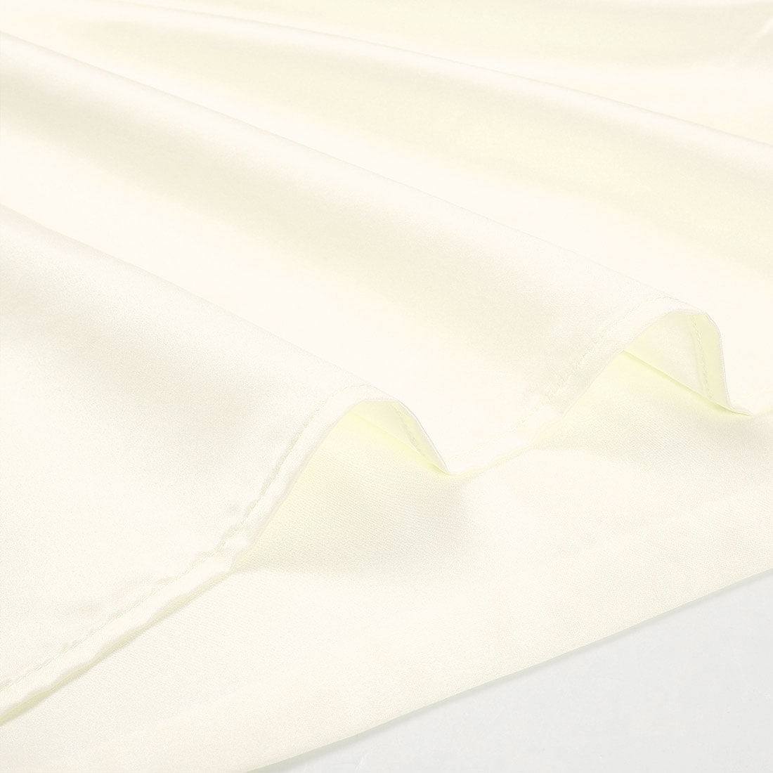 Unique Bargains Luxury Silky Satin Body Pillow Case Cream 20" x 48"