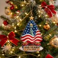 thumbnail image 2 of 250Th Anniversary Christmas Ornament, America Patriotic Christmas Ornaments,2D Metal 250 Anniversary Christmas Ornament,Patriotic Xmas Tree Decoration,Festive Christmas Ornament,Z1-A, 2 of 8