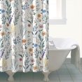 thumbnail image 4 of Pioneer Flower Floral Print Pattern Shower Curtain 72"x72" ,Bathroom Decorative Shower Curtains Set with 12 Hooks,Modern Waterproof Washable Shower Curtain, 4 of 6