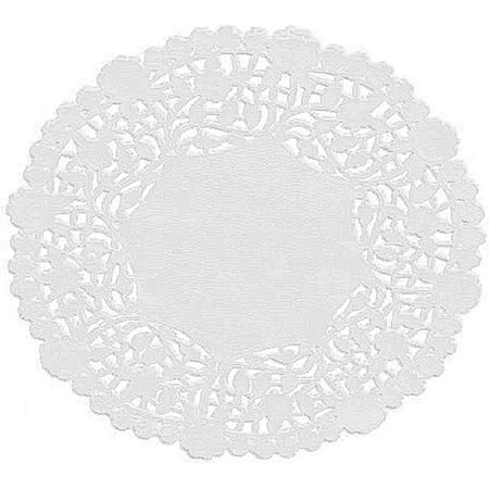 

Pack of 100 White Paper Lace Doilies 5 - Decorative Disposable Table Placemats - Made in Canada