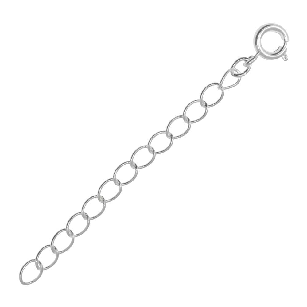 Necklace Chain Extender, Curb Links with Spring Ring Clasp 2 Inches, 10