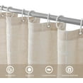 thumbnail image 7 of HBlife Boho Farmhouse Shower Curtain, Linen Rustic Shower Curtain with Tassel, Water Repellent Modern Bohemian Bathroom Shower Curtains Set with 12 Hooks, Cream, 72 x 72, 7 of 7