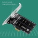 thumbnail image 2 of Tarjeta adaptadora M.2 SATA a PCIE Hugtrwg doble disco compatible con SSD M.2, 2 of 9