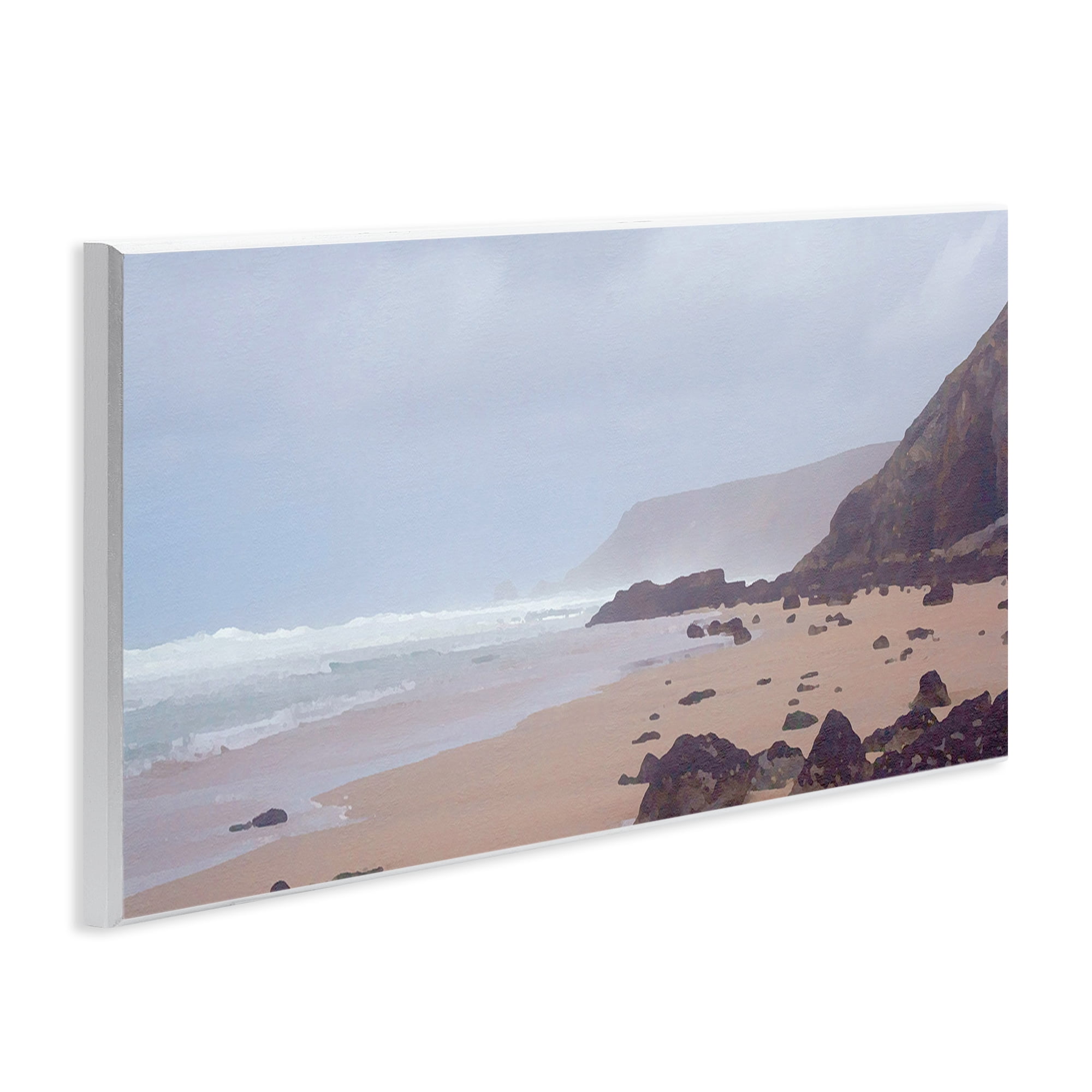 Stupell Industries Sea Mists View Landscape Photography Unframed Art Print Wall Art, 17 x 7