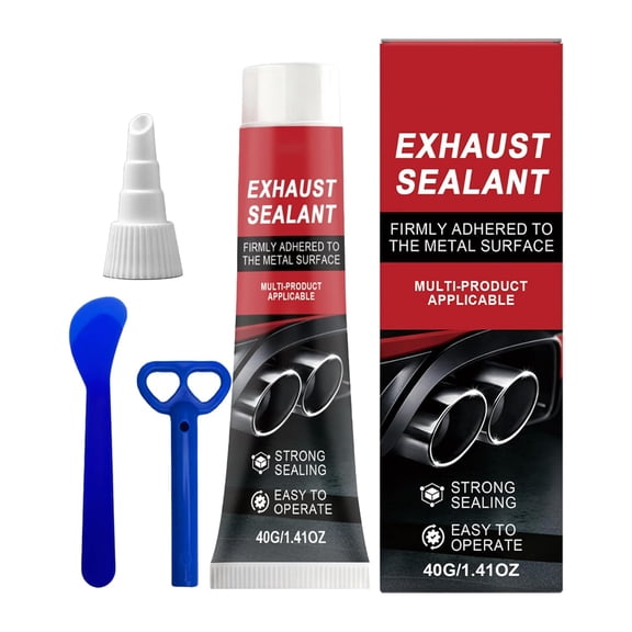 Auto Vehicle Exhaust System Sealant, Non-Slumping Professional Repair Crack Adhesive Super Glue Sealer for Car Mufflers, Tailpipes, Catalytic Converters