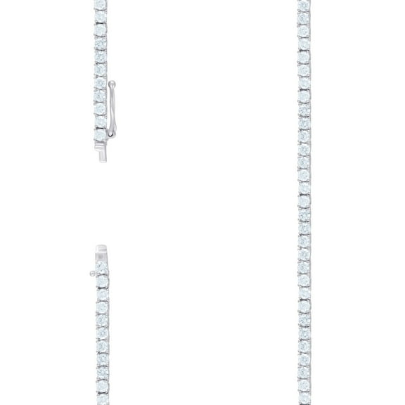 925 Sterling Silver Moissanite Tennis Chain 3mm Necklace 16 Inch Chain Necklace for Women and Men