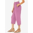 thumbnail image 3 of Roaman's Women's Plus Size Soft Knit Pull-On Capri Pant, 3 of 5