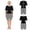 Black, variant on Adaptive Jumpsuit for Women Stripes Romper with Zipper at Back and Crotch Anti-Strip Navy Blue XL