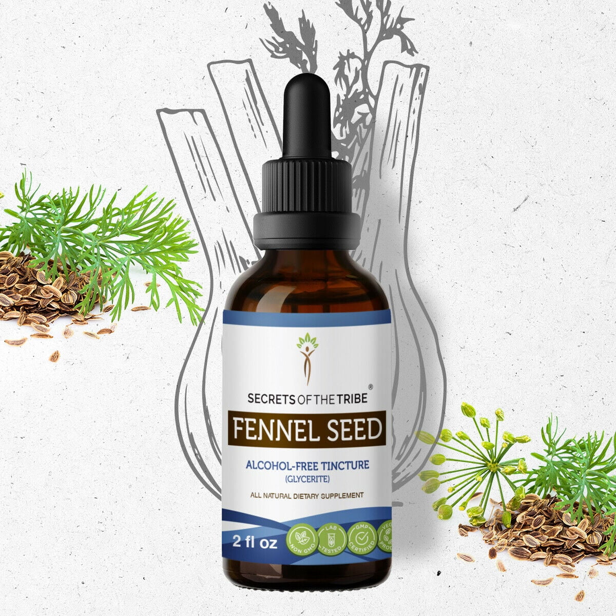 Fennel Seed Tincture AlcoholFREE Extract, Organic Fennel (Foeniculum
