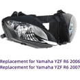 thumbnail image 5 of PET-U Headlight Assembly Headlamp Light Fit for Yamaha YZF-R6 YZF R6 R600 2006 2007, 5 of 5