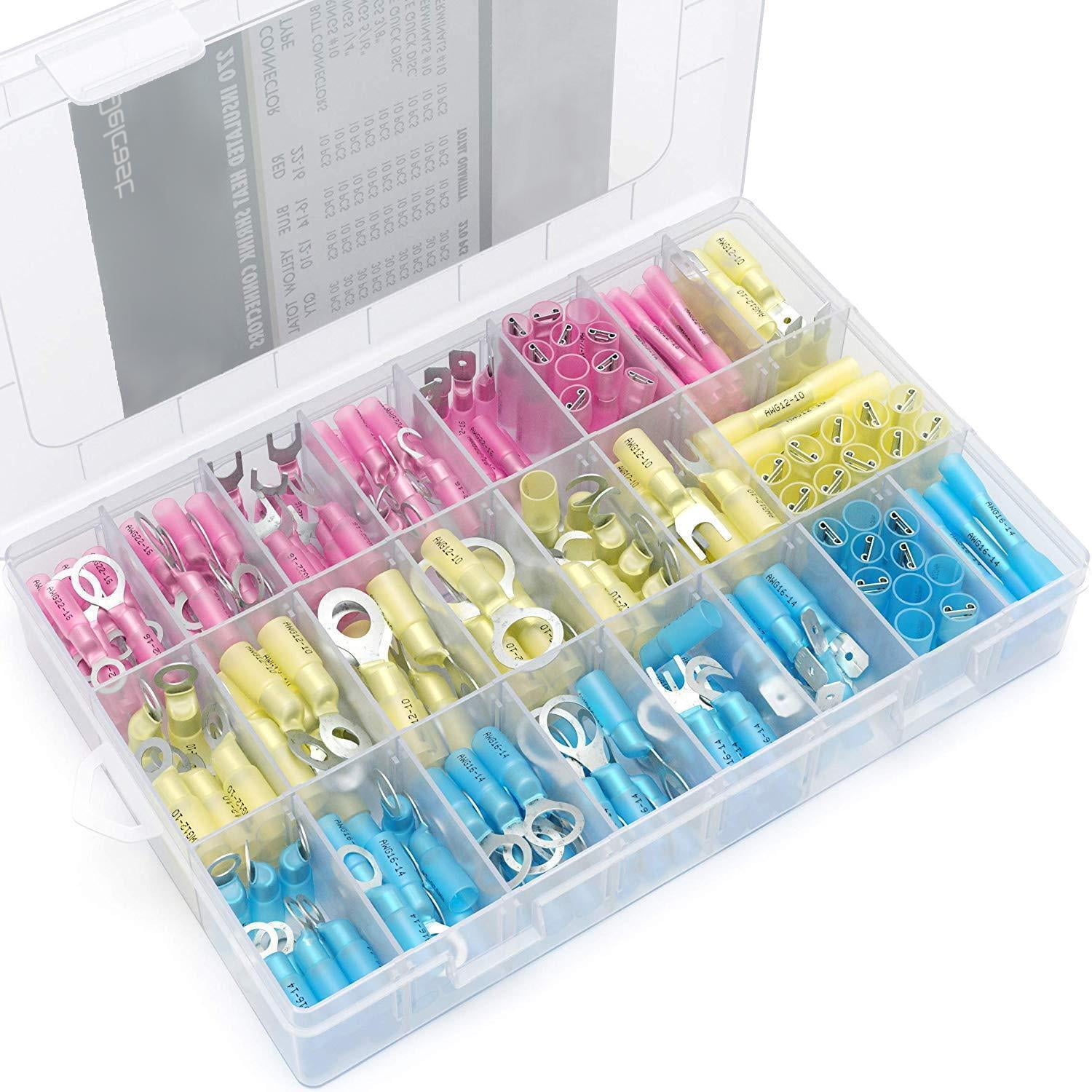 270Pcs Heat Shrink Wire Connector Electrical  Waterproof Terminals Mixed Set