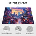 thumbnail image 3 of Fotbe Taxi Colorful Town Alfombrilla de Secado para Cocina con Estampado, 18x24 Pulgadas, 3 of 7