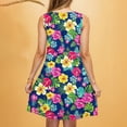 thumbnail image 4 of Womens Summer Dress Summer Dress for Women Women's Casual Gradient Sleeveless Crewneck Print Dress O Multicolor S, 4 of 6