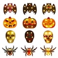 thumbnail image 2 of Calabaza Esqueleto Murciélago Araña Luz De Noche Decoración De Halloween Luces Led Para Fiestas Familiares Bares Restaurantes Monstrate HA040968-07, 2 of 6