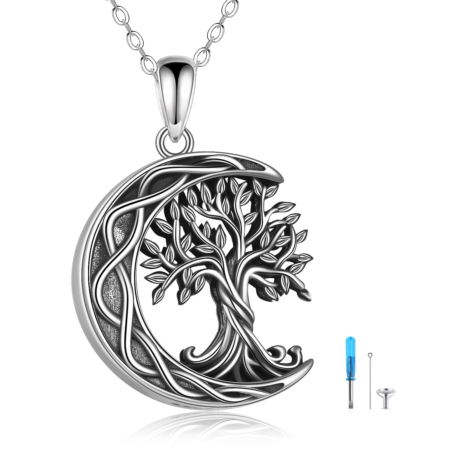 Tree of Life Pendant Necklace Antique Sliver Irish Knot Outdoor Camping Necklace