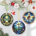 thumbnail image 4 of Adorno Colgante de Cerámica Cruz Touber 9 cm Navidad, 4 of 6