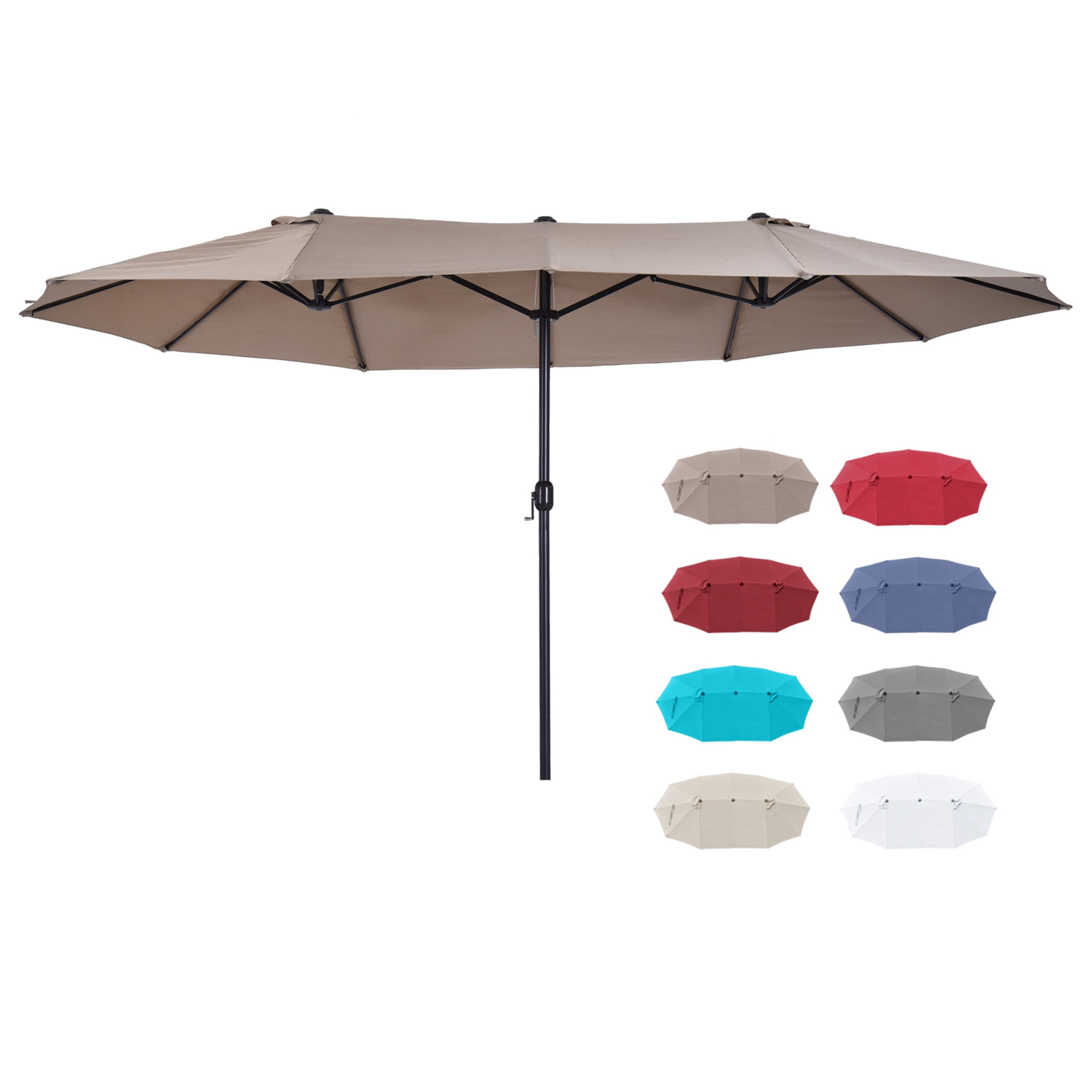 Outsunny Extra Large 15ft Patio Umbrella, DoubleSided Outdoor Umbrella