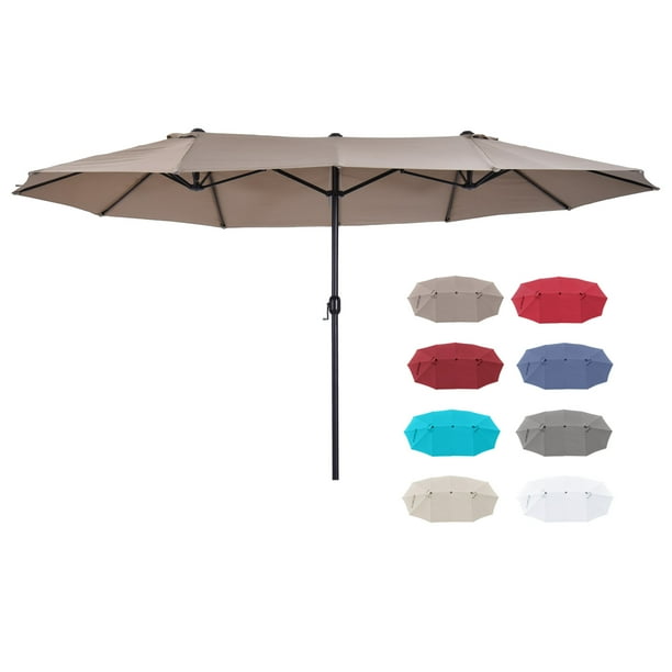Outsunny Extra Large 15ft Patio Umbrella, DoubleSided Outdoor Umbrella