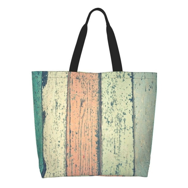 Balery Hardwood Bolsa Tote Estilo Estético con Cremalleras, Bolsa de Hombro, Bolsa de Compras Grande y Plegable