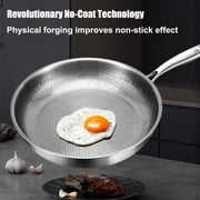 Fazipu 11.8 in Titanium Hammered Pan Pro with Lid, Multifunctional Ultra-Durable Scratch-Resistant Non Stick, Even Heating For Cooking (XL)