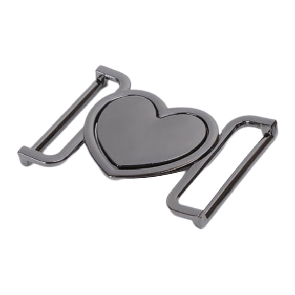 Necvior Hand Craft Accessories 3/4cm Metal Heart Shaped Roller Buckles Replacement Turn Clasp Decorative Buckle Belt Buckle