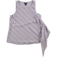 thumbnail image 2 of Alfani Womens Scalloped Pullover Blouse, Purple, Medium, 2 of 2