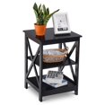 thumbnail image 3 of Costway 3-Tier Nightstand End Table Storage Display Shelf Living Room Furniture Black, 3 of 10