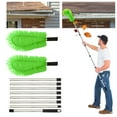 thumbnail image 5 of Gutter Cleaning Brush from the Ground 10.1FT Extendable Gutter Cleaner Brush Roof Gutter Cleaning Tools with 8 Extension Pole and 2 Brush Heads, Easy Remove Leaves and Debris, 5 of 12