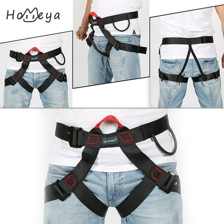 Tree Climbing Gear Climb Harness Seat Belts Safety for Rock Climbing Rappelling Equipment Speed,homeya Adjustable Outdoor Heavy Duty Tree Climbing Rappelling Belt Safety Harness Protective Gear Rappelling Harness Black ()