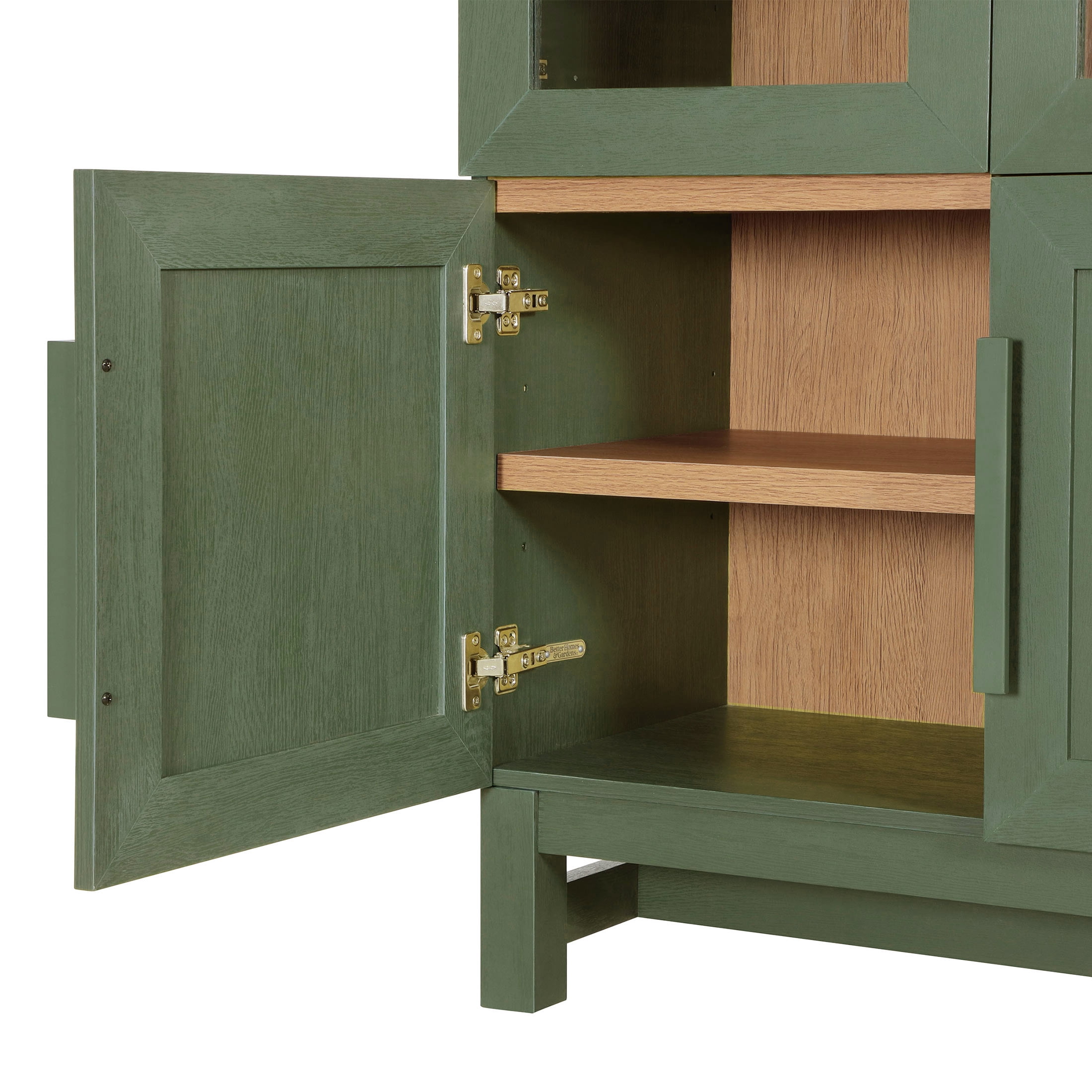 Better Homes & Gardens Juliet Kitchen Rounded Arch Cabinet, Deep Green Finish
