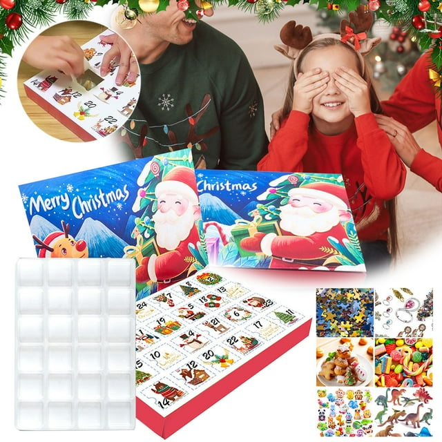 HUASHENG Empty Advent Calendar 2024 24 Grids Self Filling Advent Calendar Make Your Own Christmas Countdown Boxes For Sweets Bracelets DIY Advent Calendar Boxes For Children
