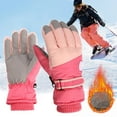 thumbnail image 2 of Lovskoo 2024 Women's Winter Gloves Outdoor Windproof Rainproof Cold Proof Ski Riding Warm Gloves Hot Pink, 2 of 5