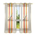 thumbnail image 6 of Yayeee Window Curtains Light Filtering 63"x52" Grommet Panel Pair Home Living Room Decor, Colorful Plane, 6 of 7