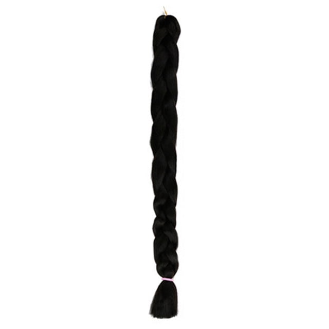 Baohd 41inch Women Long Braiding Hair Synthetic High Temperature Fiber Pure Color Braid Hair Extensions