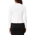 thumbnail image 3 of INSPIRE CHIC Blazer for Women's Work Office Casual Long Sleeve Open Front Collarless Suit Jackets with Pockets L White, 3 of 6