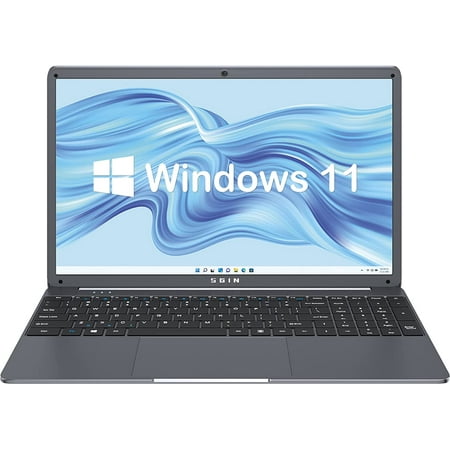 SGIN 15.6 inch Laptop 12GB DDR4 512GB SSD Windows 11 Home Laptops with Intel Celeron N5095 FHD 1920x1080, Dual Band WiFi, 2xUSB 3.0, Bluetooth 4.2, Supports 512GB TF Card Expansion, Gray