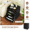 thumbnail image 5 of POWERSTONE 5 Drawers Chest Wood Storage Cabinets with Locking Wheels Filing Cabinet Under Desk Storage for Office Home, Black, 5 of 14