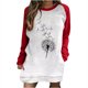 thumbnail image 1 of Mini Vestido de Mujer Con Estampado de Dientes de León de Manga Larga Informal Atractivo Para Mujer Odeerbi  ODB113960, 1 of 5