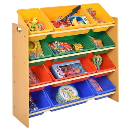 Costway Toy Bin Organizer Kids Childrens Storage Box Playroom